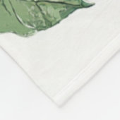 Rood Groene Appelvrucht Patroon Waterverf Rustiek Fleece Deken (Hoek)