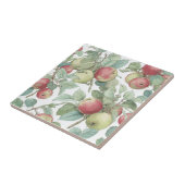 Rood Groene Appelvrucht Patroon Waterverf Rustiek Tegeltje (Zijkant)