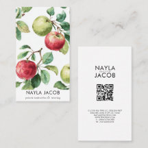 Rood Groene Appelvrucht Patroon Waterverf Rustiek