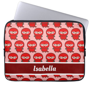 Rood-groene ara laptop sleeve