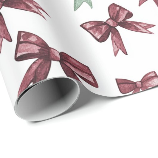 Rood groene bogen kerst cadeaupapier (Rol Hoek)