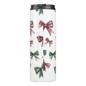 Rood groene bogen kerst thermosbeker (Achterkant)