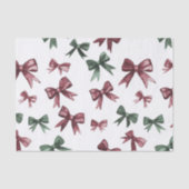 Rood groene bogen kerst tissuepapier (Voorkant)
