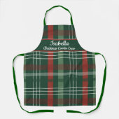 Rood groene Buffalo geruite gepersonaliseerde Kers Schort (Voorkant)