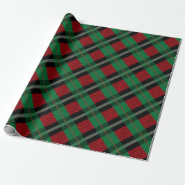 Rood groene Buffalo geruite Schotse ruit Kerst  Cadeaupapier