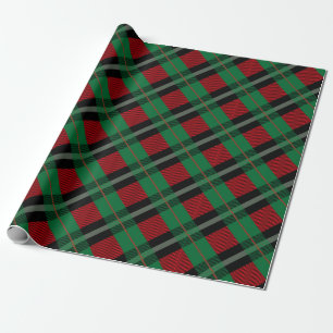 Rood groene Buffalo geruite Schotse ruit Kerst Cadeaupapier