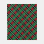 Rood groene buffel met tartan met tweelroos fleece deken (Voorkant)