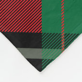 Rood groene buffel met tartan met tweelroos fleece deken (Hoek)