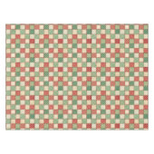 Rood groene crème rustieke geruite patchwork quilt tafelkleed (Voorkant (Horizontaal))