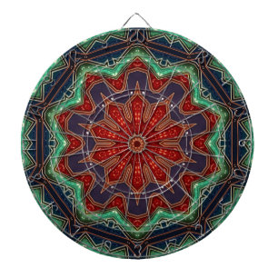 Rood groene decoratieve dartbord