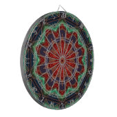 Rood groene decoratieve dartbord (Voorkant Links)