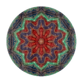 Rood groene decoratieve snijplank