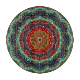 Rood groene decoratieve snijplank
