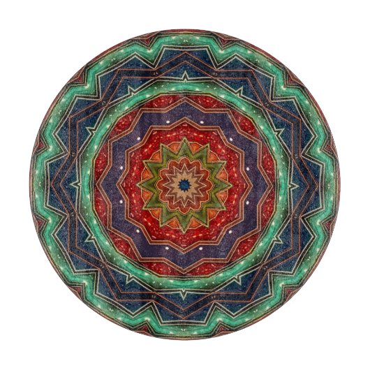 Rood groene decoratieve snijplank (Voorkant)