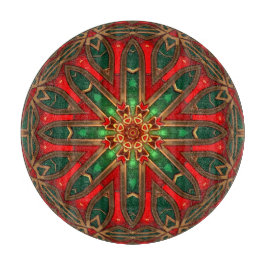 Rood groene decoratieve snijplank