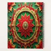 Rood groene decoratieve vakantie planner (Achterkant)