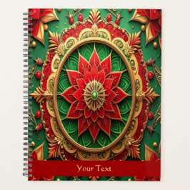 Rood groene decoratieve vakantie planner