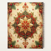 Rood groene decoratieve vakantie planner (Achterkant)