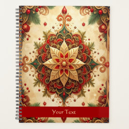 Rood groene decoratieve vakantie planner