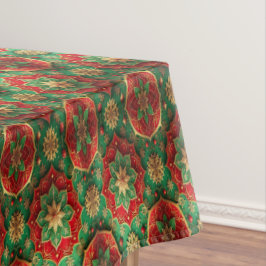 Rood groene decoratieve vakantietafelkleed tafelkleed