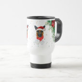 Rood Groene Duitse Herdershond Eigenaar Kerstmis Reisbeker (Voorkant rechts)