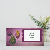 rood groene foto kerst Kaarten (Staand voorkant)