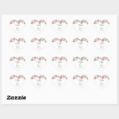 Rood groene herfst bruiloft gepersonaliseerd dank hart sticker (Vel)