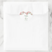 Rood groene herfst bruiloft gepersonaliseerd dank hart sticker (Tas)