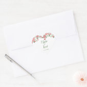Rood groene herfst bruiloft gepersonaliseerd dank hart sticker (Envelop)