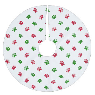 Rood-groene hond met kerstboomrokken kerstboom rok