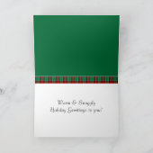 Rood groene Kerst geruite aangepaste kaarten (Binnen)