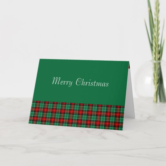 Rood groene Kerst geruite aangepaste kaarten (Voorkant)