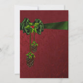 Rood groene Kerst Holiday Party Kaart (Achterkant)