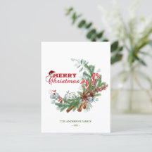 Rood groene kerst typografie groen
