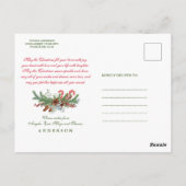 Rood groene kerst typografie groen briefkaart (Achterkant)