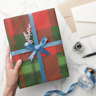 Rood groene kerstcadeauverpakkings papier