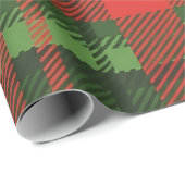 Rood groene kerstcadeauverpakkings papier (Rol Hoek)