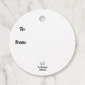 Rood/groene Kerstman in autobaken Bedankjes Labels (Achterkant)