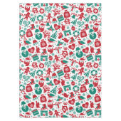 Rood groene kersttafelkleed tafelkleed (Voorkant)