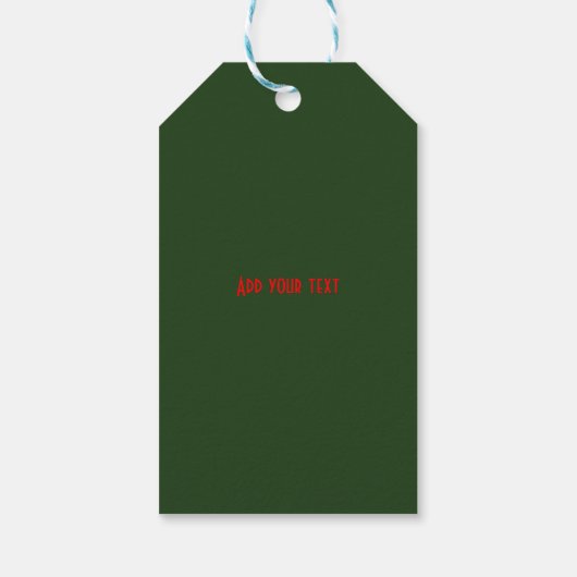 Rood groene moderne script Prettige Feestdagen Gif Cadeaulabel (Achterkant)