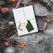 Rood groene moderne script Prettige Feestdagen Gif Cadeaulabel