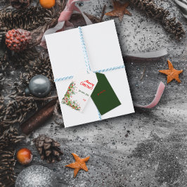 Rood groene moderne script Prettige Feestdagen Gif Cadeaulabel