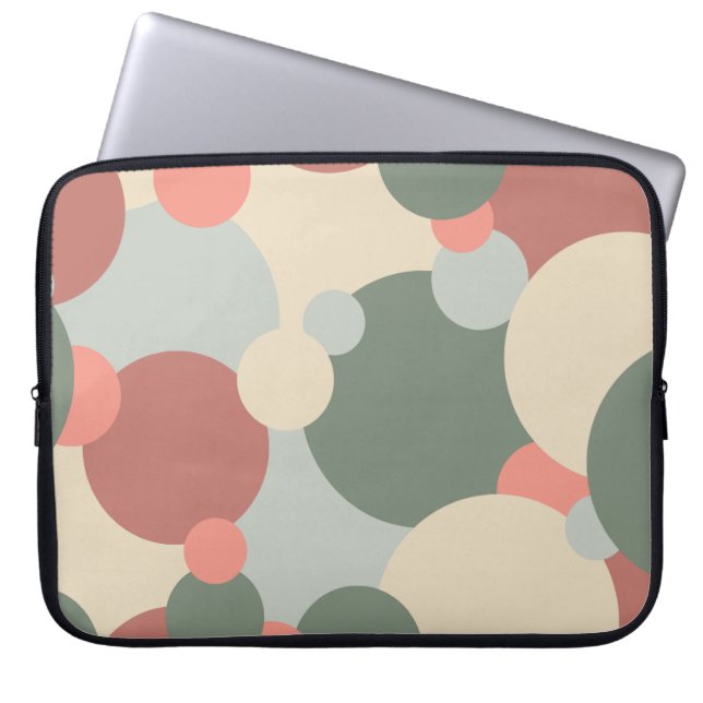 Rood-groene moleculen laptoptas laptop sleeve (Voorkant)