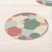 Rood-groene moleculen papier onderzetters (Gebogen)