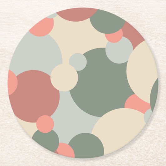 Rood-groene moleculen papier onderzetters (Voorkant)