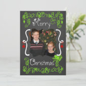 Rood/Groene Rol Gepersonaliseerd de Kaart van de V (Staand voorkant)