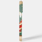 Rood groene schattige kerstman gepersonaliseerde k Case-Mate iPhone case (Achterkant / Rechts)
