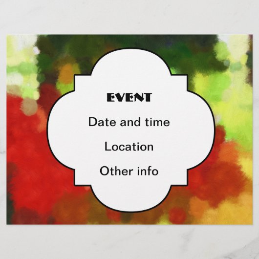 Rood groene schilderij flyer (Voorkant)