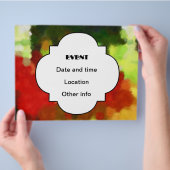 Rood groene schilderij flyer (Hand)