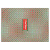Rood groene tartan tafelkleed chic aangepaste naam (Voorkant (Horizontaal))